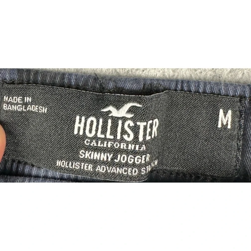 NEW Hollister Pants Men Medium Blue Black Tie Dye Skinny Jogger Advanced Stretch